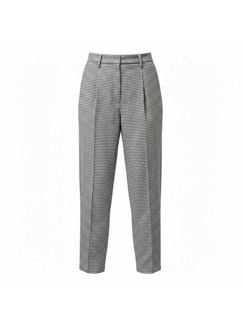 Vintage Michelle Houndstooth Pleated High Rise Pants Made USA Size 8 - Picture 1 of 6